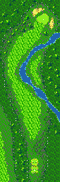 Thumbnail for a map of Austin Creek Hole 4 for the Game Gear game Fred Couples Golf.