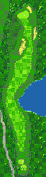 Thumbnail for a map of Austin Creek Hole 6 for the Game Gear game Fred Couples Golf.