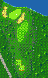 Thumbnail for a map of Austin Creek Hole 8 for the Game Gear game Fred Couples Golf.