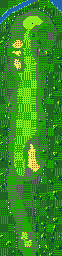 Thumbnail for a map of Austin Creek Hole 9 for the Game Gear game Fred Couples Golf.