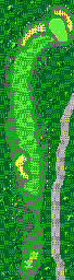 Thumbnail for a map of Brooks Peak Hole 1 for the Game Gear game Fred Couples Golf.