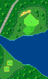 Thumbnail for a map of Brooks Peak Hole 10 for the Game Gear game Fred Couples Golf.