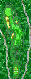 Thumbnail for a map of Brooks Peak Hole 11 for the Game Gear game Fred Couples Golf.