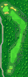 Thumbnail for a map of Brooks Peak Hole 12 for the Game Gear game Fred Couples Golf.