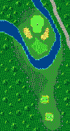 Thumbnail for a map of Brooks Peak Hole 16 for the Game Gear game Fred Couples Golf.