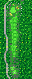 Thumbnail for a map of Brooks Peak Hole 17 for the Game Gear game Fred Couples Golf.