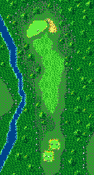 Thumbnail for a map of Brooks Peak Hole 4 for the Game Gear game Fred Couples Golf.