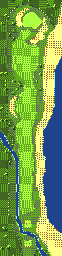Thumbnail for a map of Hurricane Bay Hole 1 for the Game Gear game Fred Couples Golf.