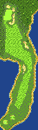 Thumbnail for a map of Hurricane Bay Hole 10 for the Game Gear game Fred Couples Golf.