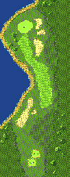 Thumbnail for a map of Hurricane Bay Hole 11 for the Game Gear game Fred Couples Golf.