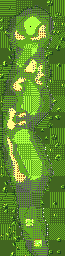 Thumbnail for a map of Hurricane Bay Hole 13 for the Game Gear game Fred Couples Golf.