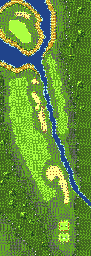 Thumbnail for a map of Hurricane Bay Hole 14 for the Game Gear game Fred Couples Golf.