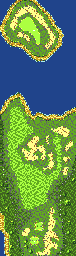 Thumbnail for a map of Hurricane Bay Hole 15 for the Game Gear game Fred Couples Golf.