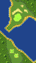 Thumbnail for a map of Hurricane Bay Hole 16 for the Game Gear game Fred Couples Golf.