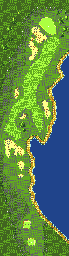 Thumbnail for a map of Hurricane Bay Hole 17 for the Game Gear game Fred Couples Golf.