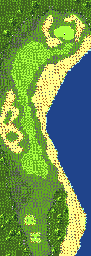 Thumbnail for a map of Hurricane Bay Hole 2 for the Game Gear game Fred Couples Golf.