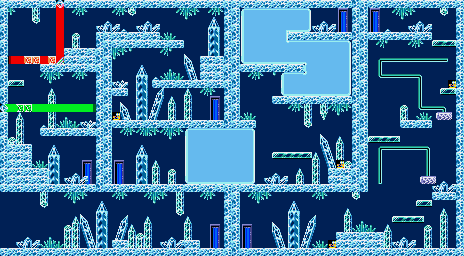 Thumbnail for a map of Crystal Forest Area 1 for the Game Gear game Legend Of Illusion: Starring Mickey Mouse.