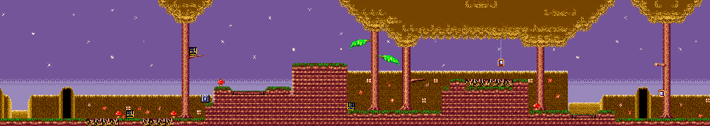 Thumbnail for a map of Gardens Of Illusion Area 1 for the Game Gear game Legend Of Illusion: Starring Mickey Mouse.