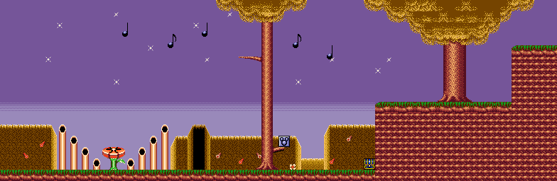 Thumbnail for a map of Gardens Of Illusion Area 2 for the Game Gear game Legend Of Illusion: Starring Mickey Mouse.