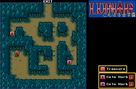 Thumbnail for a map of Coastal Forest for the Game Gear game Lunar: Sanposuru Gakuen.