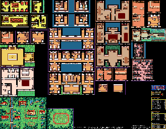Thumbnail for a map of Town for the Game Gear game Lunar: Sanposuru Gakuen.