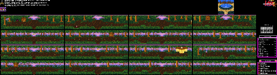 Thumbnail for a map of Forest Of Silence for the Game Gear game Magic Knight Rayearth.