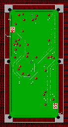 Thumbnail for a map of Cue Capers for the Game Gear game Micro Machines 2: Turbo Tournament.