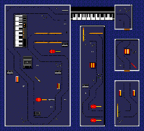 Thumbnail for a map of Piano Panic for the Game Gear game Micro Machines 2: Turbo Tournament.