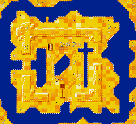 Thumbnail for a map of Sand Castles for the Game Gear game Micro Machines 2: Turbo Tournament.