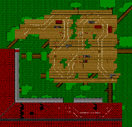 Thumbnail for a map of Treehouse Tiles for the Game Gear game Micro Machines 2: Turbo Tournament.