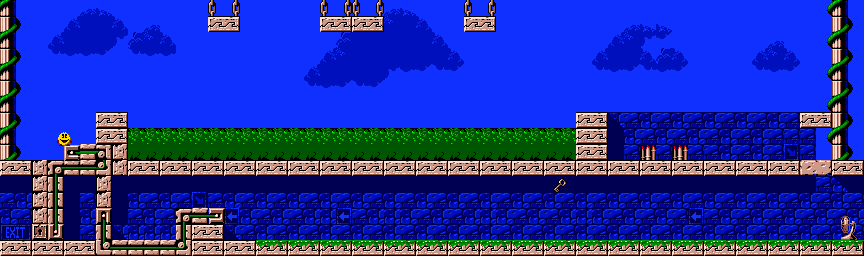 Thumbnail for a map of Level 1-8 for the Game Gear game Pac-In-Time.