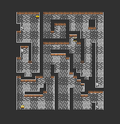 Thumbnail for a map of Cablon's Tower Floor 1 for the Game Gear game Phantasy Star Gaiden.