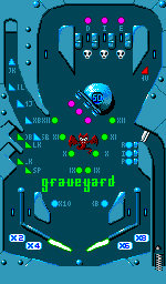 Thumbnail for a map of Graveyard for the Game Gear game Pinball Dreams.