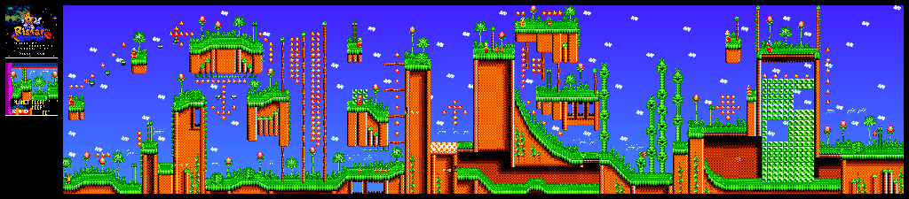 Thumbnail for a map of Round 1: Planet Flora (Neer) Act 1 for the Game Gear game Ristar.