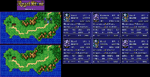 Thumbnail for a map of Round 1 for the Game Gear game Royal Stone.