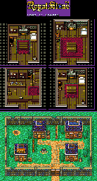 Thumbnail for a map of Town 1 for the Game Gear game Royal Stone.