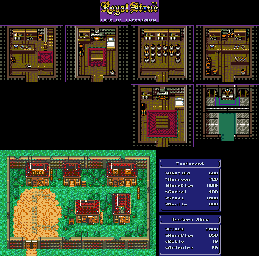 Thumbnail for a map of Town 8 for the Game Gear game Royal Stone.