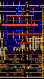 Thumbnail for a map of Building Area 1 for the Game Gear game Shinobi 2: The Silent Fury.