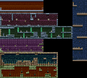 Thumbnail for a map of Enemy's Base Area 1 for the Game Gear game Shinobi 2: The Silent Fury.