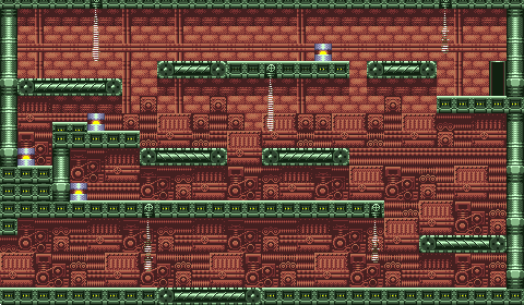 Thumbnail for a map of Factory Area 1 for the Game Gear game Shinobi 2: The Silent Fury.