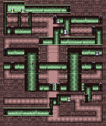 Thumbnail for a map of Factory Area 2 for the Game Gear game Shinobi 2: The Silent Fury.