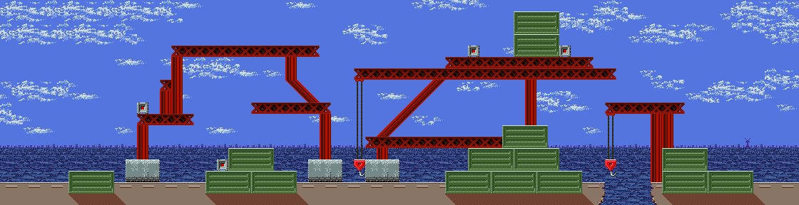 Thumbnail for a map of Harbor Area 1 for the Game Gear game Shinobi.