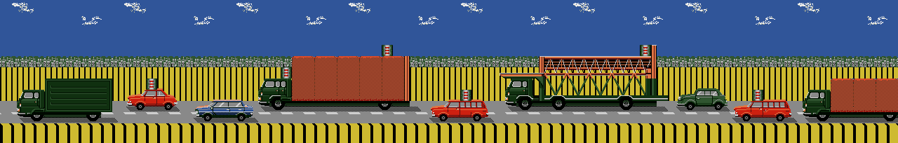 Thumbnail for a map of Highway Area 1 for the Game Gear game Shinobi.