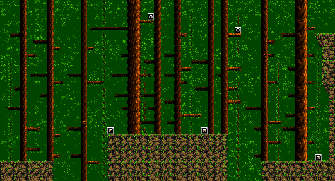 Thumbnail for a map of Woodland Area 1 for the Game Gear game Shinobi.