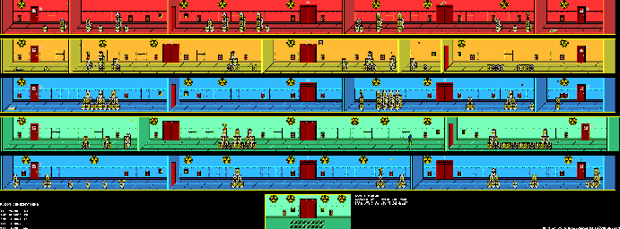 Thumbnail for a map of Nuclear Power Plant for the Game Gear game The Simpsons: Bart Vs. The Space Mutants.