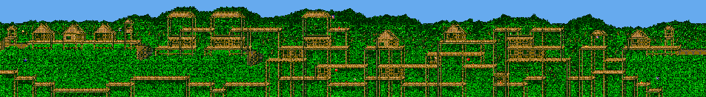 Thumbnail for a map of Level Five: Colonel Chi's Prison Camp for the Game Gear game Surf Ninjas.