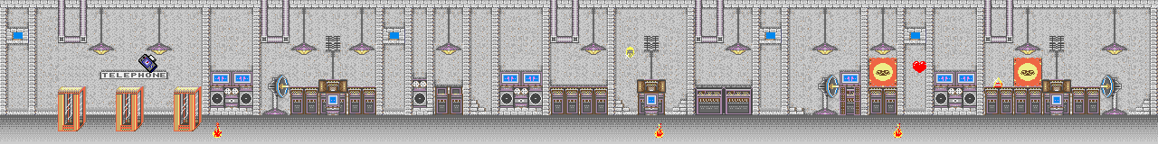 Thumbnail for a map of Major Snee's Headquarters for the Game Gear game Surf Ninjas.