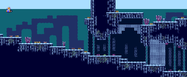 Thumbnail for a map of Lake Rocky Area 1 for the Game Gear game Tails Adventures.