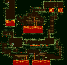Thumbnail for a map of Volcanic Tunnel Area 3 for the Game Gear game Tails Adventures.