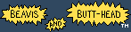 Title screen for the Game Gear game Beavis And Butt-Head.